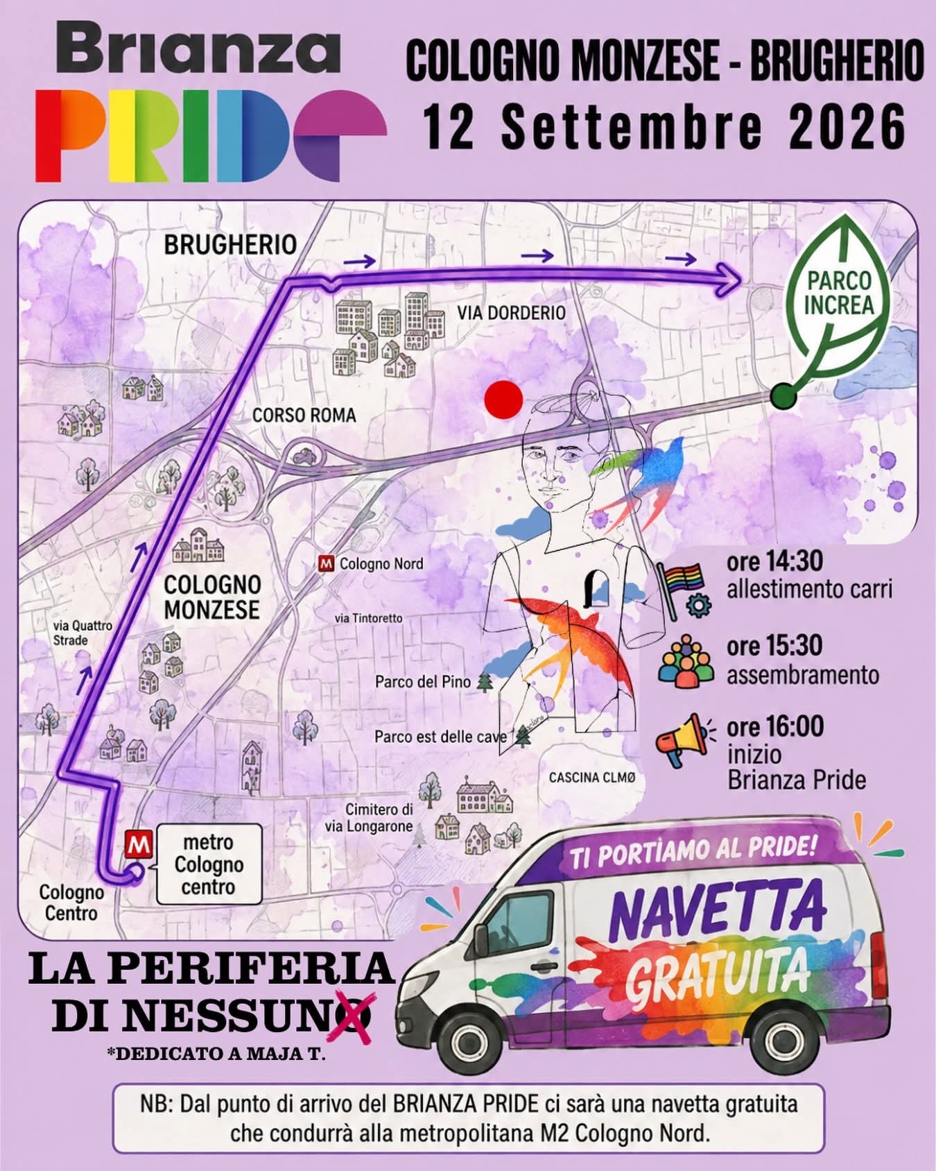 Percorso Brianza Pride 2026