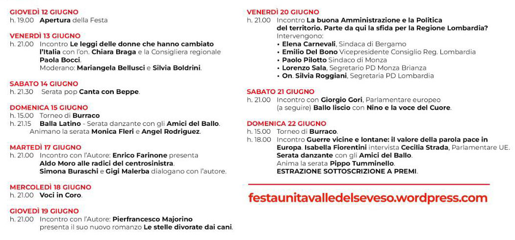 fu cesano programma